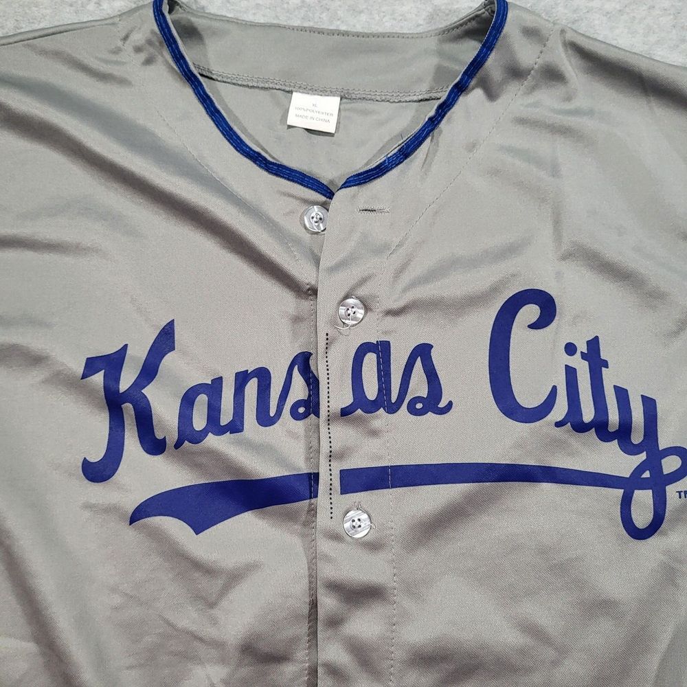 Kansas City Royals Men's XL Gray Jersey‎ Stadium Giveaway